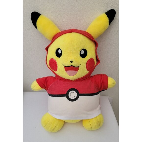 Build-A-Bear Pokémon Pikachu Plush With Poké Ball Hoodie Stuffed Animal 18" 2017 - Picture 1 of 9